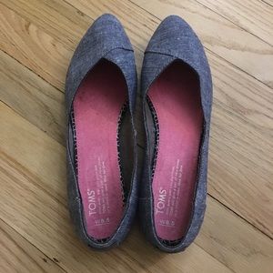 Toms Blue Chambray Jutti Flats